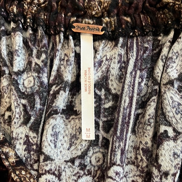 Free People So Divine Long sleeve Paisley Print Romper Size M - Picture 4 of 9